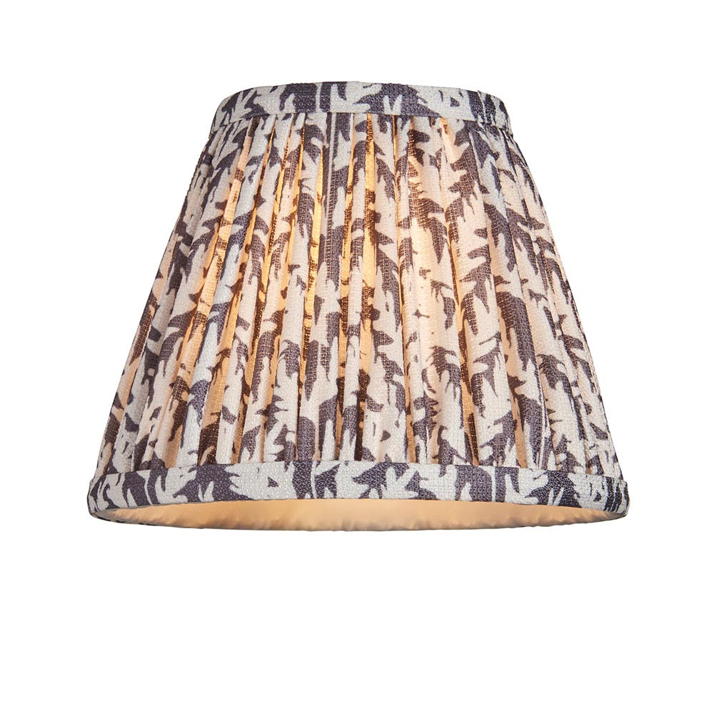 Wood Fold And Leaf 16cm Pearl Grey Shade Wall Light In Brushed Aged Brass