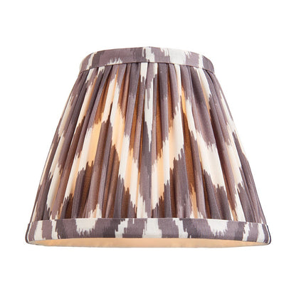 Wood Fold And Zigzag 16cm Pearl Grey Shade Wall Light In Brushed Aged Brass