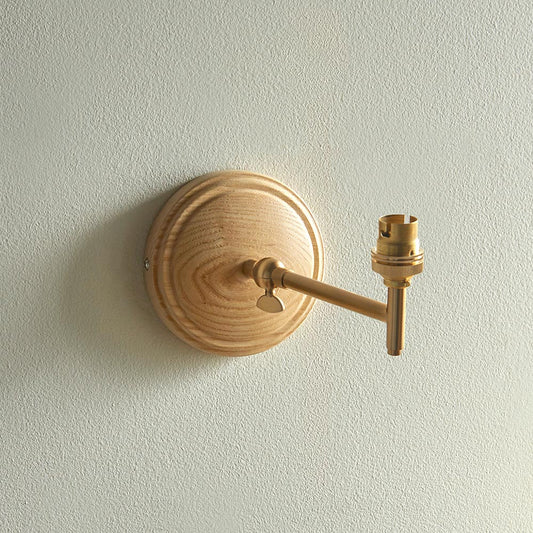 Wood Fold And Leaf 16cm Herb Garden Green Shade Wall Light In Brushed Aged Brass