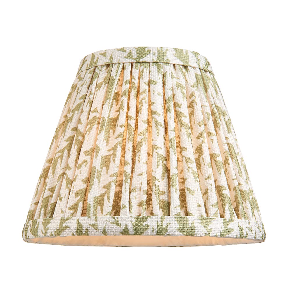 Wood Fold And Leaf 16cm Herb Garden Green Shade Wall Light In Brushed Aged Brass