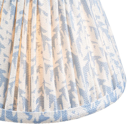 Wood Fold And Leaf 16cm Shell Bay Blue Shade Wall Light In Brushed Aged Brass