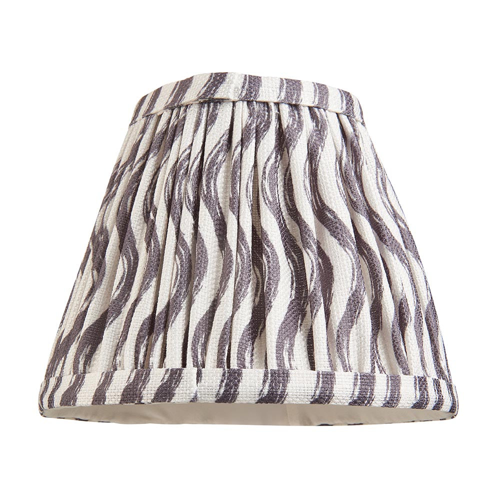 Wood Fold And Ripple 16cm Pearl Grey Shade Wall Light In Brushed Aged Brass
