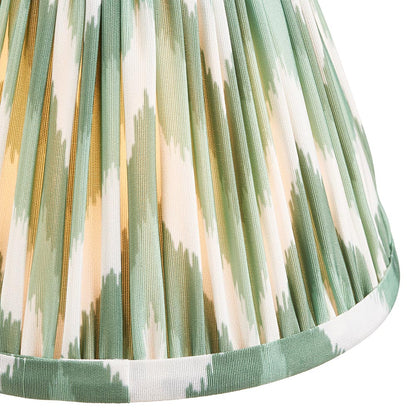 Wood Fold And Zigzag 16cm Cotswold Green Shade Wall Light In Brushed Aged Brass