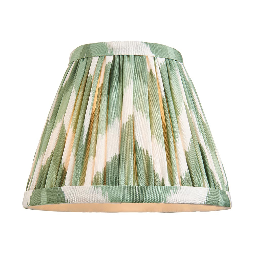 Wood Fold And Zigzag 16cm Cotswold Green Shade Wall Light In Brushed Aged Brass