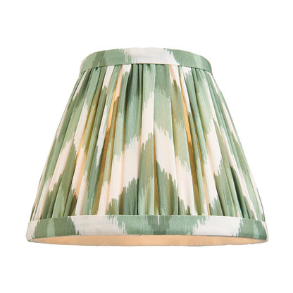 Wood Fold And Zigzag 16cm Cotswold Green Shade Wall Light In Brushed Aged Brass