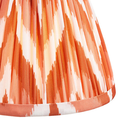 Wood Fold And Zigzag 16cm Apricot Orange Shade Wall Light In Brushed Aged Brass
