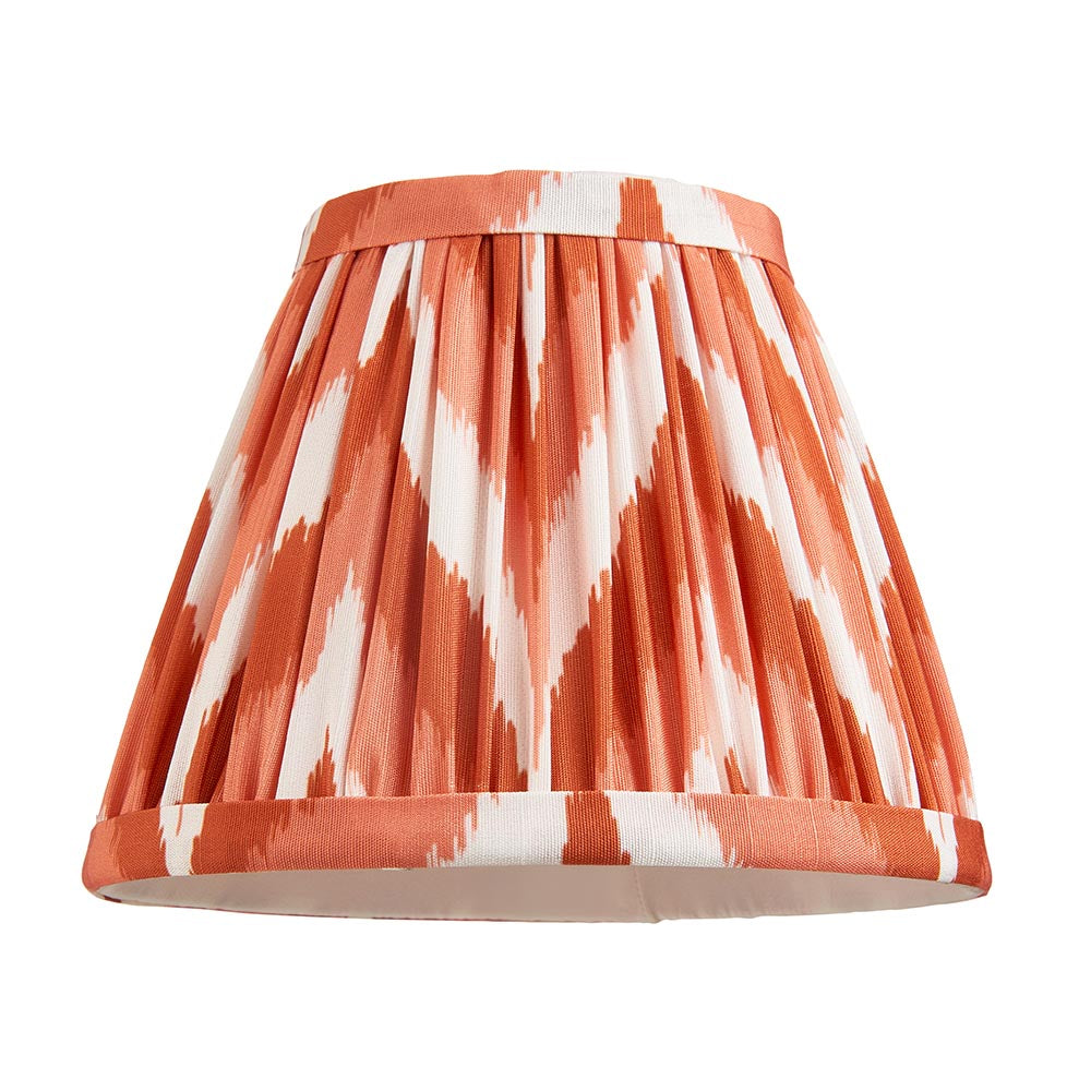 Wood Fold And Zigzag 16cm Apricot Orange Shade Wall Light In Brushed Aged Brass
