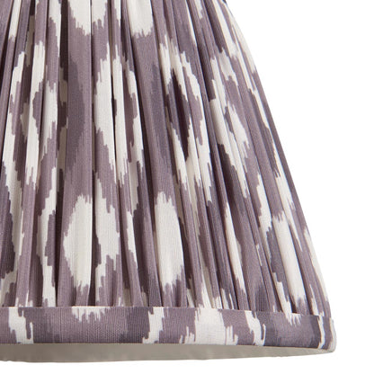 Dome Arc And Ikat 20cm Pearl Grey Shade Wall Light In Brushed Aged Brass