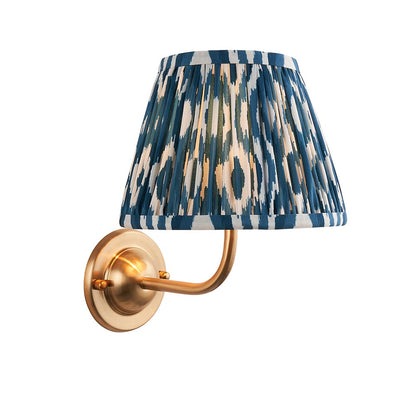 Dome Wing And Leaf 16cm Peachy Keen Shade Wall Light In Brushed Aged Brass