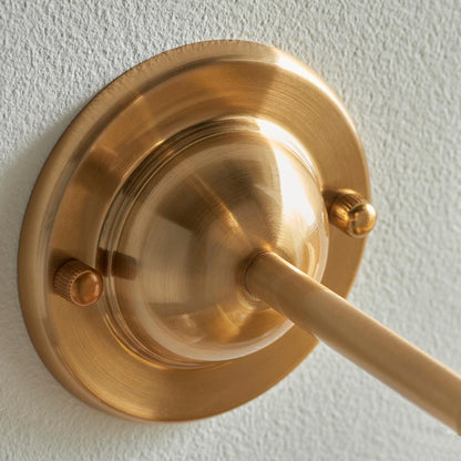 Dome T Bar And Ripple 20cm Marlin Blue Shade Wall Light In Brushed Aged Brass