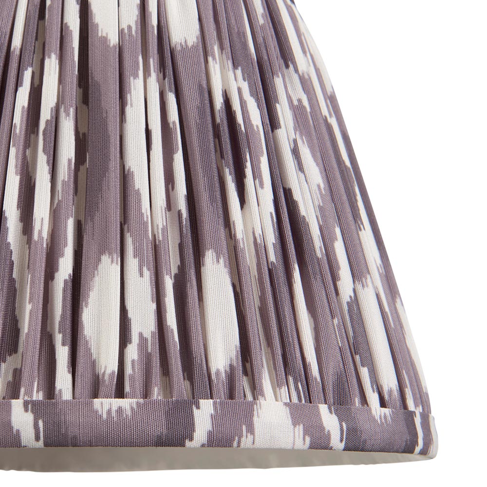 Dome T Bar And Ikat 20cm Pearl Grey Shade Wall Light In Brushed Aged Brass