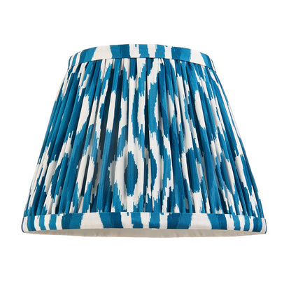 Obelisk Arc And Ikat 20cm Marlin Blue Shade Wall Light In Brushed Aged Brass