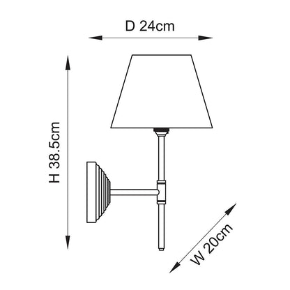 Obelisk T Bar And Ripple 20cm Pearl Grey Shade Wall Light In Brushed Aged Brass