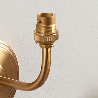 Step Arc And Leaf 20cm Herb Garden Green Shade Wall Light In Brushed Aged Brass