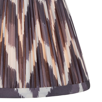 Wood Arc And Zigzag 20cm Pearl Grey Shade Wall Light In Brushed Aged Brass