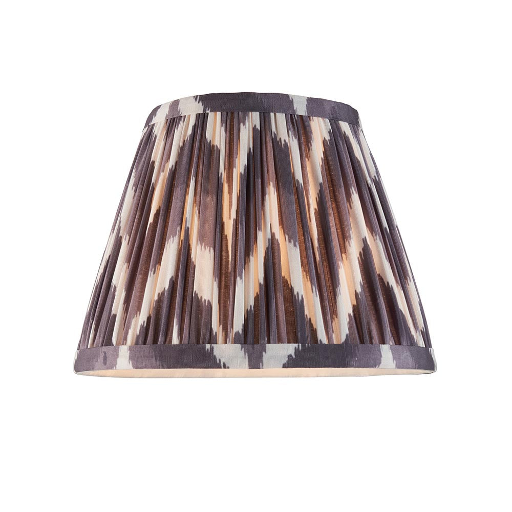 Wood Arc And Zigzag 20cm Pearl Grey Shade Wall Light In Brushed Aged Brass