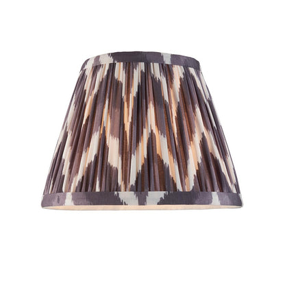 Wood Arc And Zigzag 20cm Pearl Grey Shade Wall Light In Brushed Aged Brass