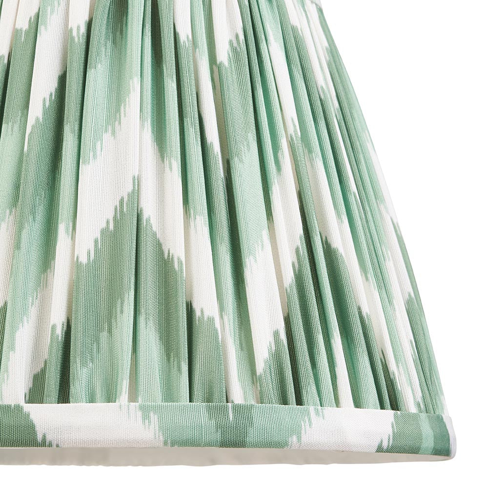 Wood Arc And Zigzag 20cm Cotswold Green Shade Wall Light In Brushed Aged Brass
