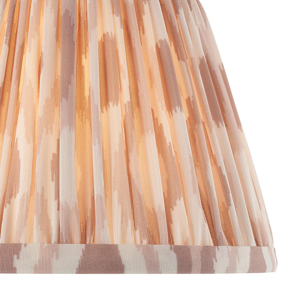 Wood Arc And Ikat 20cm Neutral Shade Wall Light In Brushed Aged Brass