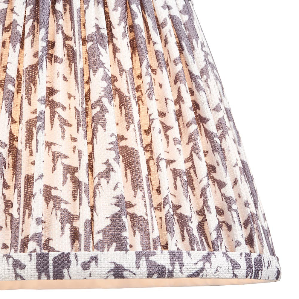 Wood T Bar And Leaf 20cm Pearl Grey Shade Wall Light In Brushed Aged Brass