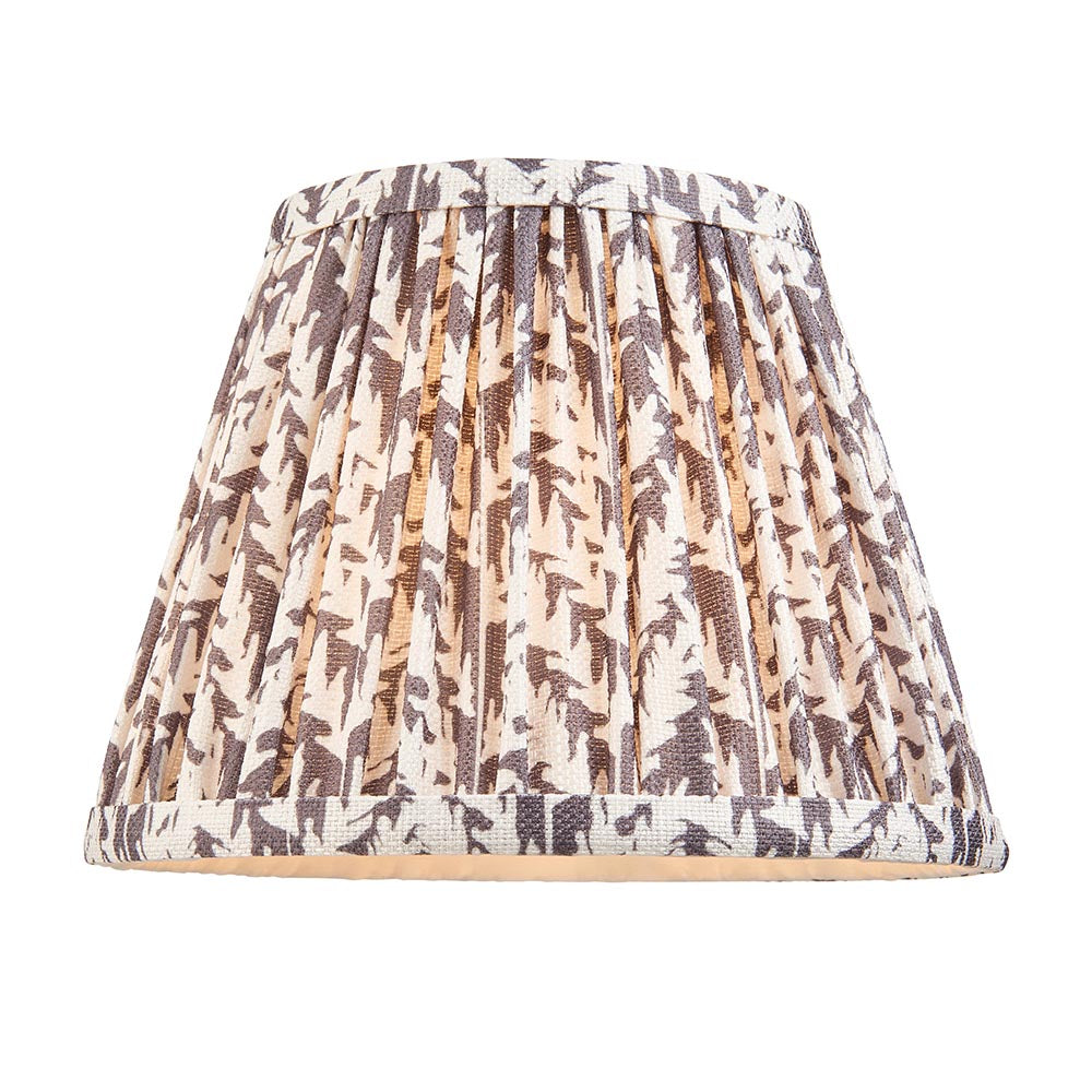 Wood T Bar And Leaf 20cm Pearl Grey Shade Wall Light In Brushed Aged Brass