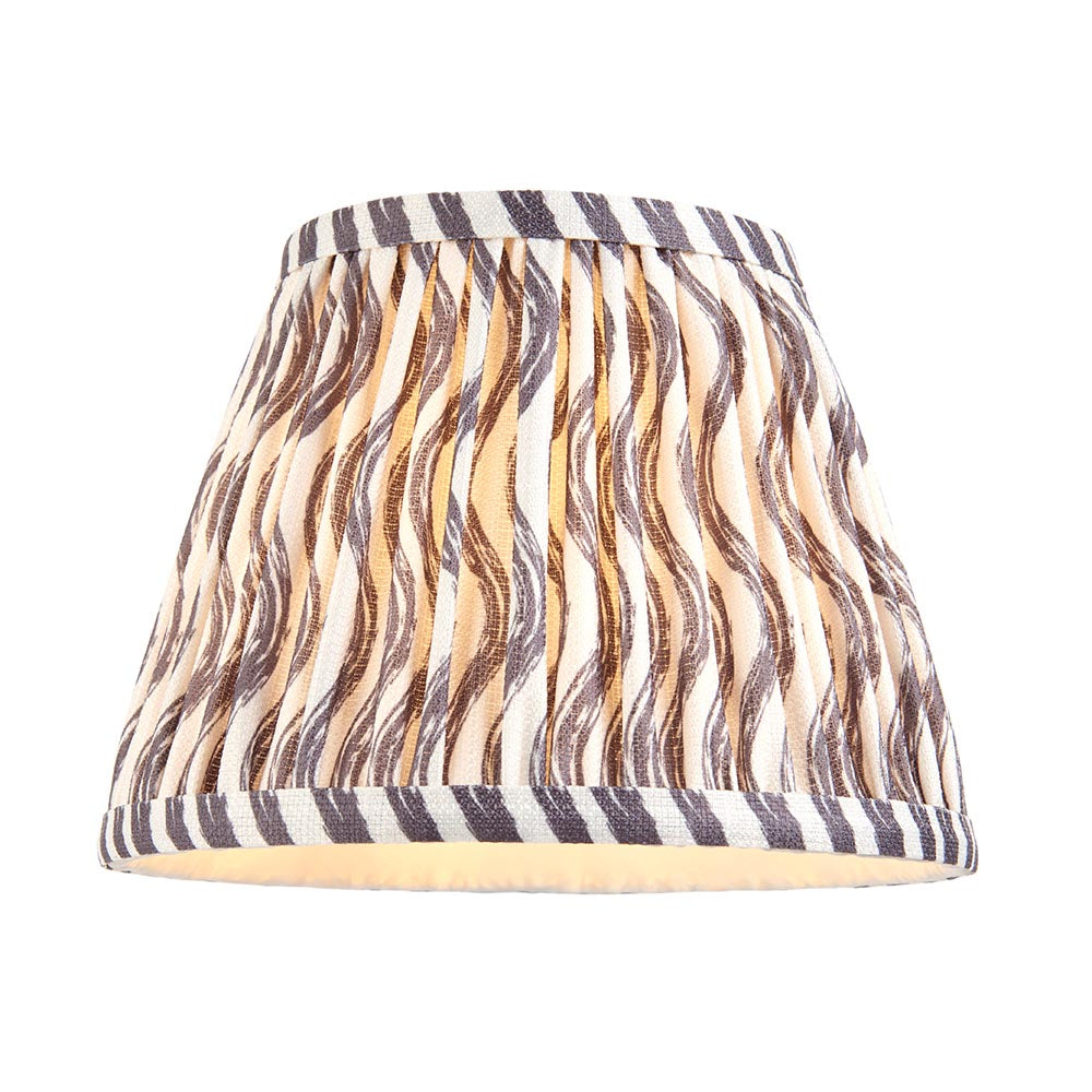 Wood T Bar And Ripple 20cm Pearl Grey Shade Wall Light In Brushed Aged Brass
