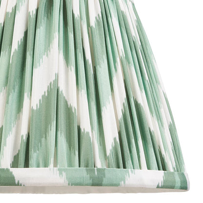 Wood T Bar And Zigzag 20cm Cotswold Green Shade Wall Light In Brushed Aged Brass