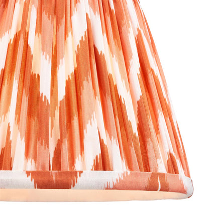 Wood T Bar And Zigzag 20cm Apricot Orange Shade Wall Light In Brushed Aged Brass
