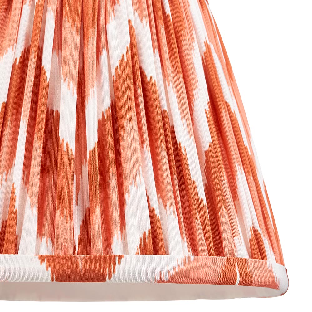 Wood T Bar And Zigzag 20cm Apricot Orange Shade Wall Light In Brushed Aged Brass
