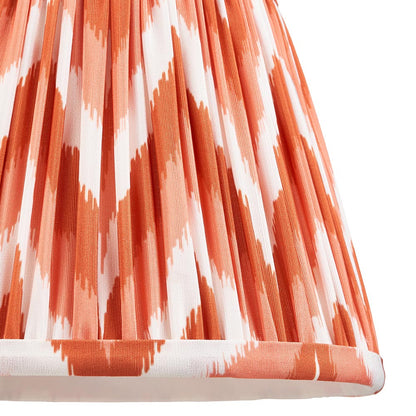 Wood T Bar And Zigzag 20cm Apricot Orange Shade Wall Light In Brushed Aged Brass