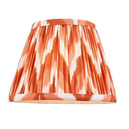 Wood T Bar And Zigzag 20cm Apricot Orange Shade Wall Light In Brushed Aged Brass