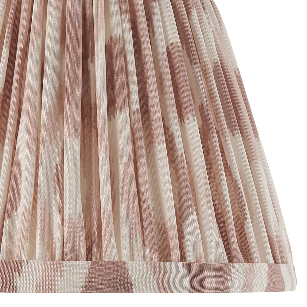 Wood T Bar And Ikat 20cm Neutral Shade Wall Light In Brushed Aged Brass