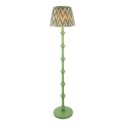 Carnaby And Zigzag 35cm Cotswold Green Shade Floor Lamp Satin Cotswold Green Base