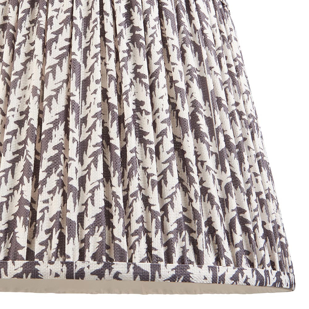 Carnaby And Leaf 35cm Pearl Grey Shade Floor Lamp With Satin Marlin Blue Base