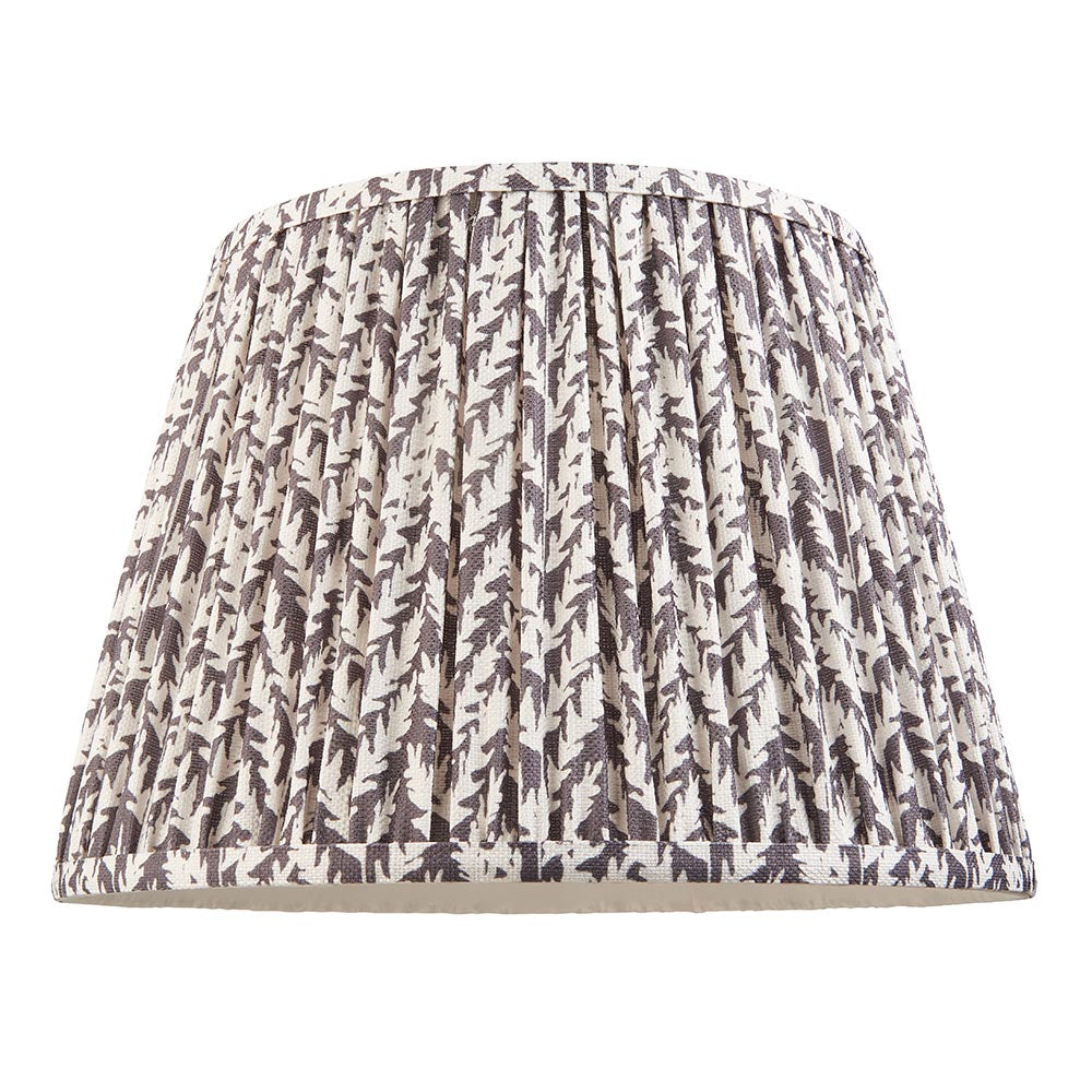 Carnaby And Leaf 35cm Pearl Grey Shade Floor Lamp With Satin Marlin Blue Base