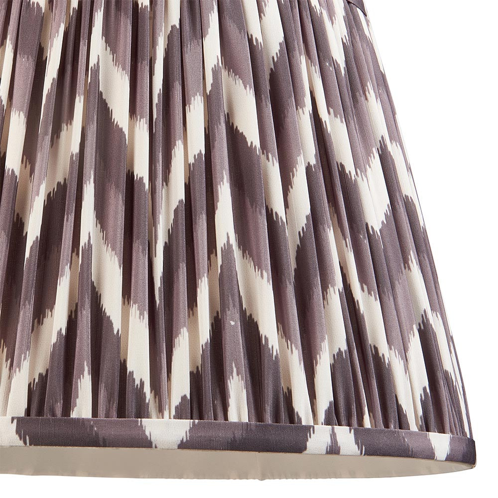 Carnaby And Zigzag 35cm Pearl Grey Shade Floor Lamp Satin Marlin Blue Base