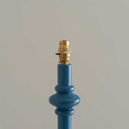 Carnaby And Zigzag 35cm Cotswold Green Shade Floor Lamp Satin Marlin Blue Base