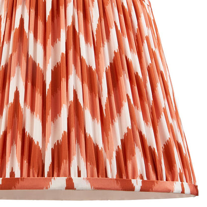 Carnaby And Zigzag 35cm Apricot Orange Shade Floor Lamp Satin Marlin Blue Base