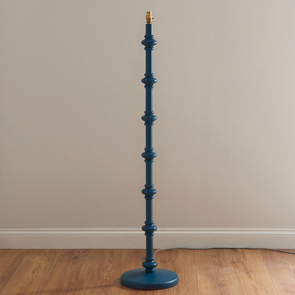 Carnaby And Ikat 35cm Marlin Blue Shade Floor Lamp With Satin Marlin Blue Base