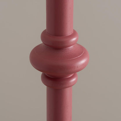 Carnaby And Ivy 35cm Vintage White Shade Floor Lamp With Satin Pink Clay Base