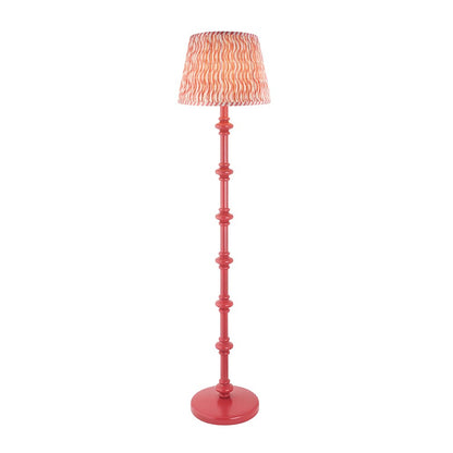 Carnaby And Ripple 35cm Coral Pink Shade Floor Lamp With Satin Pink Clay Base