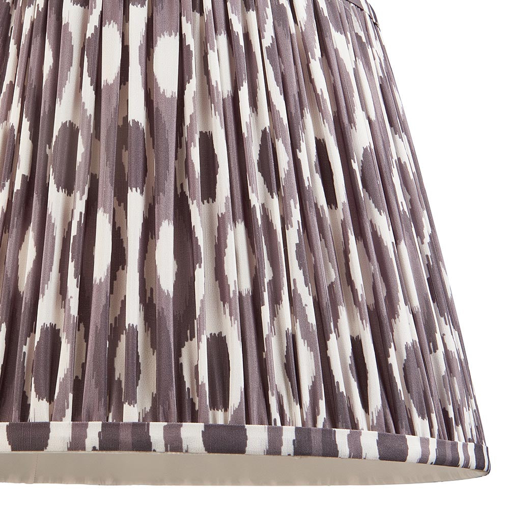 Carnaby And Ikat 35cm Pearl Grey Shade Floor Lamp With Satin Pink Clay Base