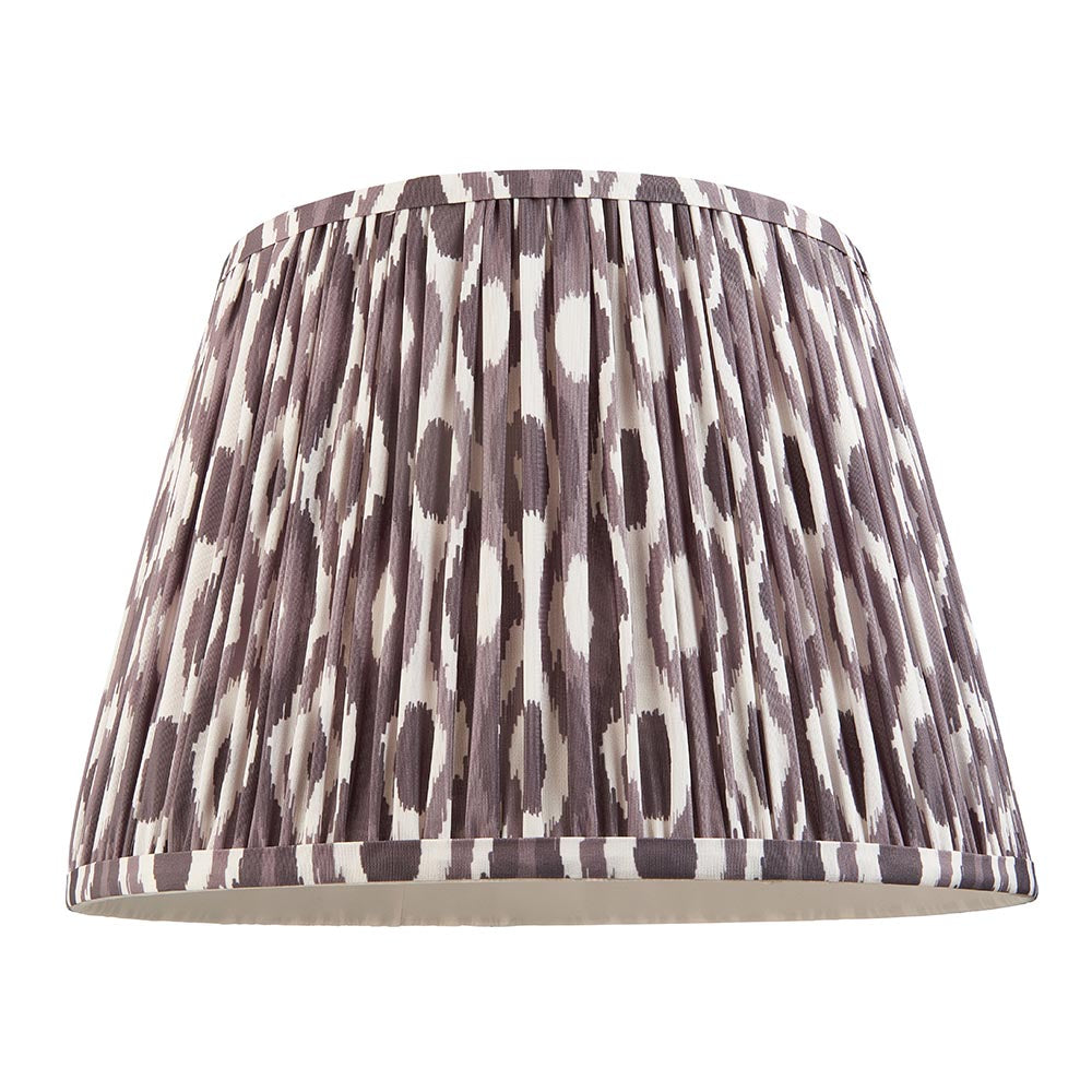 Carnaby And Ikat 35cm Pearl Grey Shade Floor Lamp With Satin Pink Clay Base