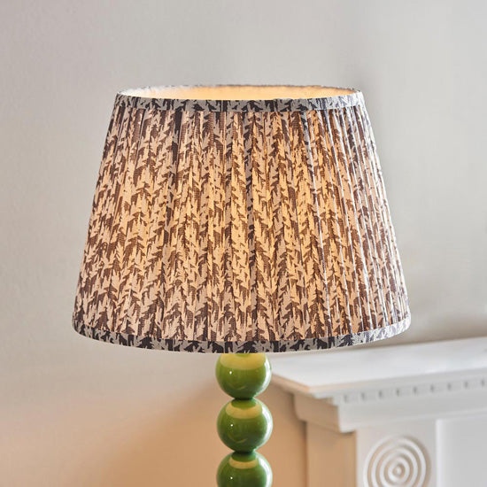 Higgledy And Leaf 35cm Pearl Grey Shade Floor Lamp With High Gloss Cotswold Green Base