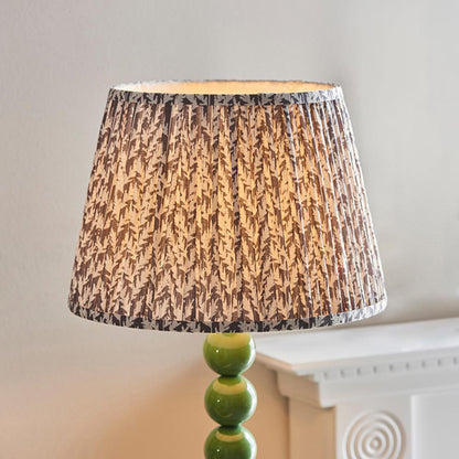 Higgledy And Leaf 35cm Pearl Grey Shade Floor Lamp With High Gloss Cotswold Green Base