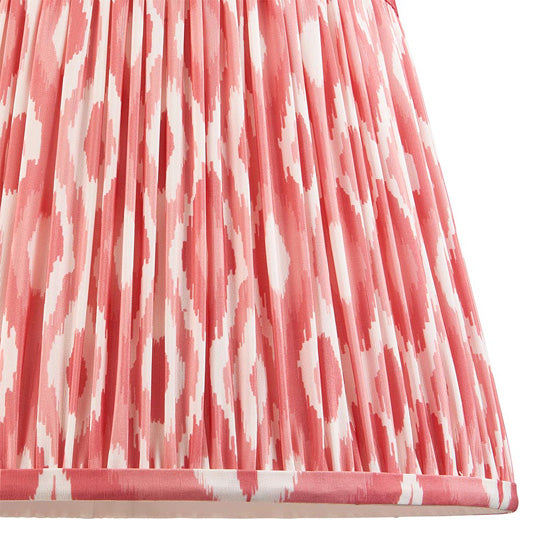Higgledy And Ikat 35cm Coral Pink Shade Floor Lamp With High Gloss Cotswold Green Base