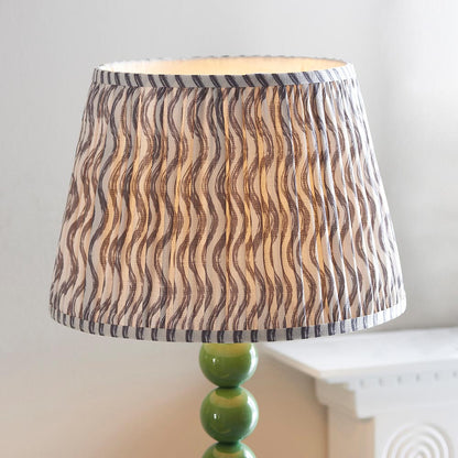 Higgledy And Ripple 35cm Pearl Grey Shade Floor Lamp With Gloss Cotswold Green Base