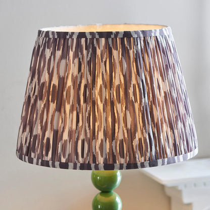Higgledy And Ikat 35cm Pearl Grey Shade Floor Lamp With High Gloss Cotswold Green Base