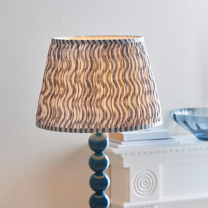 Higgledy And Ripple 35cm Pearl Grey Shade Floor Lamp With Gloss Marlin Blue Base