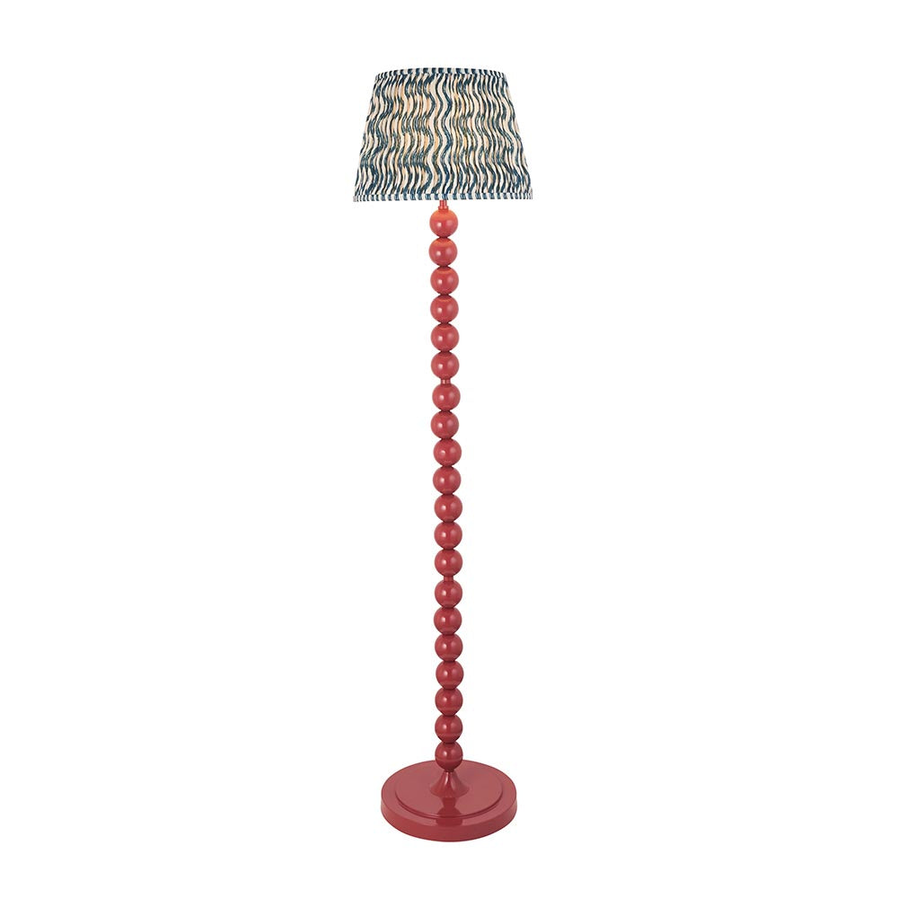 Higgledy And Ripple 35cm Marlin Blue Shade Floor Lamp With Gloss Pink Clay Base